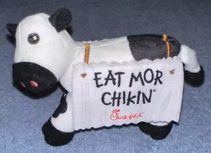 Chick-fil-A peluche bambola mucca giocattolo Eat Mor Chikin alta 4" EDIZIONE LIMITATA 2022 - Foto 1 di 9