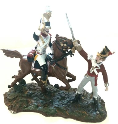 Bussler Diorama Napoleónico Waterloo Coracero Francés vs. Oficial Británico 54 mm Foto 1 de 4