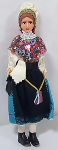 Muñeca de plástico de 9" para mujer rusa vestido popular bandera traje tradicional vintage - Imagen 1 de 13