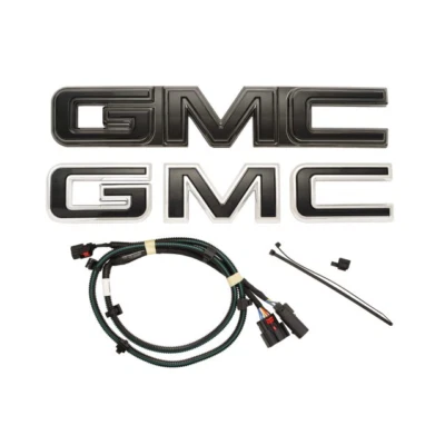 2022-2025 GMC Sierra Front Illuminated Emblem in Black GM OEM NEW 85018667 - Image 1 of 4