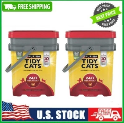 Tidy Cats 24/7 Performance Scented Clumping Clay Cat Litter 70 lb (2 pack 35-lb)