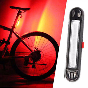6 modes USB DEL COB rechargeable vélo vélo vélo avant arrière feu arrière