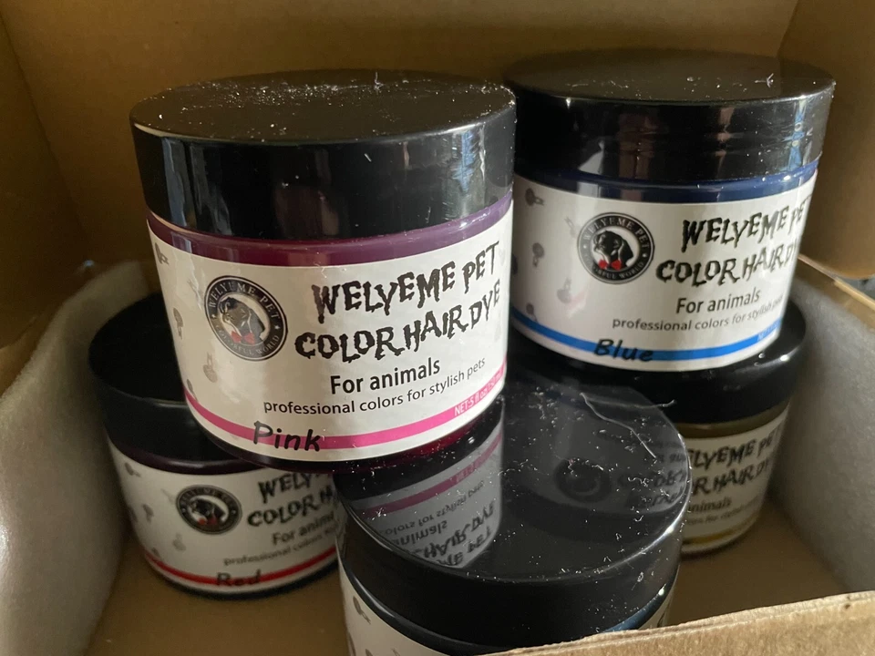 An Assortment of WELYEME Dog Hair Dye Professional Colors for Stylish Pets