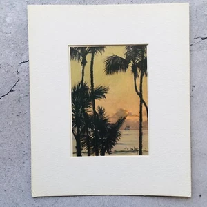 Impresión mate Palm Tree Island de Don Davey 1975 10,5" - Imagen 1 de 8