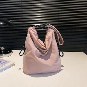 Solid Color Crossbody Shoulder Bags Soft Handbags Totes for Outdoor Travel - Picture 1 of 17