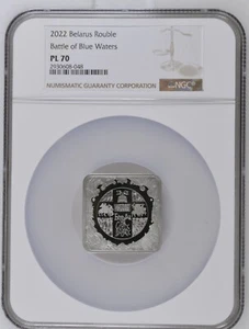 2022 Belarus Battle Blue Waters Rouble NGC PL 70 - Picture 1 of 2