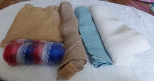 Lot of Burlap Lengths Items for Craft Projects Different Colors VGC - Picture 1 of 6