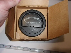 Vintage 1963 Wacline Inc Dayton Ohio Aircraft Milliamperes Gauge In Box - Imagen 1 de 6