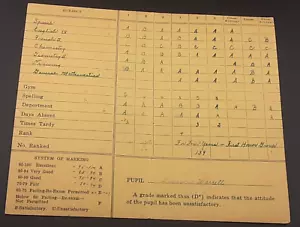 Carlisle Pa High School 1948-49 Scheda rapporto BL - Foto 1 di 7