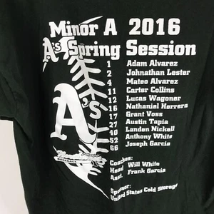 Athletics Spring Training 2016 Minor A Northwest Bakersfield Size L Baseball tee - Picture 1 of 6