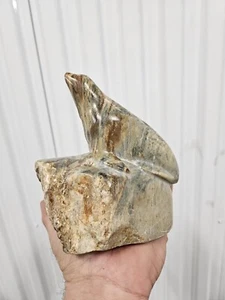 Vintage Inuit Stone Carving Sculpture Sea Lion Seal ( Marble? Soap Stone? ) - Picture 1 of 4