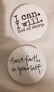 Set of 2 Fun Cute Pins/ Buttons  - Picture 1 of 1