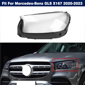 Left Headlight Clear Lens Shell Cover +Glue For Mercedes-Benz GLS X167 2020-2023 - Foto 1 di 10