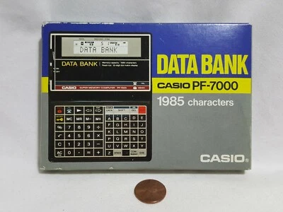 Casio PF-7000 Data Bank Calculator Computer Vintage pf7000 LK NW - Made in Japan - Image 1 of 4