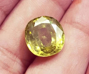 Piedra preciosa suelta certificada peridoto natural forma ovalada de 13,20 quilates con regalo gratis - Imagen 1 de 5