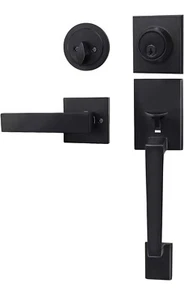 Azdele Front Door Handleset, Entry Handle with Single Cylinder Deadbolt, Front & - Picture 1 of 1