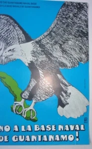 Venta / NO A LA BASE NAVAL CUBA BAHÍA DE GUANTÁNAMO / Póster original cubano OSPAAAL - Imagen 1 de 4