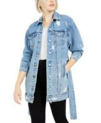 Chaqueta de jean camionero Only para mujer con cintura larga, talla XL Foto 1 de 4