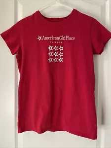 AMERICAN GIRL TOP RED STARS SZ XL YOUNG GIRLS 100% COTTON CHICAGO - Picture 1 of 4