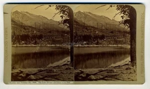 FOTO DE ELEVACIÓN THURLOW vintage Stereoview MANITOU Vicinity LAKE HOUSE Colorado - Imagen 1 de 3
