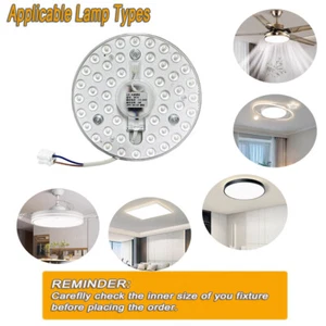 Round Module Ceiling Lamp 24W White Retrofit LED Light Source Engine 110V-220V - Picture 1 of 13