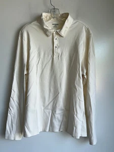 UNTUCKit Polo damascato manica lunga uomo XL avorio/crema - Foto 1 di 10