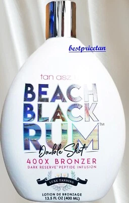 Tan Asz U Brown Sugar BEACH BLACK RUM Double Shot 400X Tanning Bed Lotion 13.5oz - Image 1 of 2