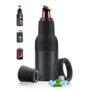 Taza aislada de lata de coque de doble vacío de 12 oz 304 enfriador de cerveza de acero inoxidable con B - Imagen 1 de 13