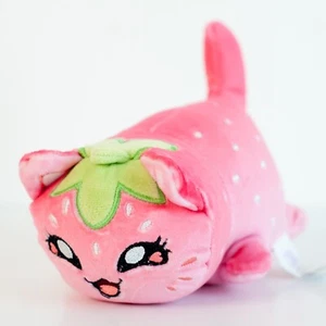 Aphmau MeeMeows Strawberry Cat Kitty 6" Plush 2022 Litter 2 with Cuts on Tag - Picture 1 of 8