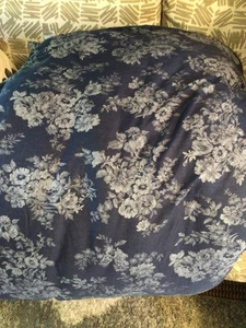 Ralph Lauren Mya Reversible Comforter Jacquard Cotton Full/Queen Navy $480 - Picture 1 of 3