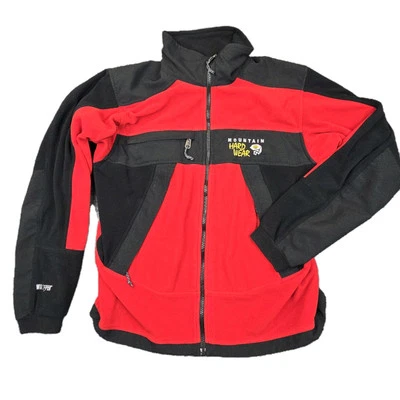 Chaqueta polar Mountain Hardwear Windstopper Tech para hombre pequeña roja/negra cremallera completa Foto 1 de 4