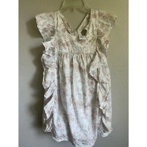 Cupcakes and Cashmere Girls Floral Sun Dress Ruffle Sleeve Sz 8 Cottagecore - Picture 1 of 8