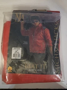  Rubies rote Michael Jackson Beat It Jacke mit Reißverschluss große Perücke im Paket  - Bild 1 von 6