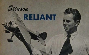 Aereo 31" Stinson Reliant esercito AT-19 scala esatta come costruire PIANI - Foto 1 di 2