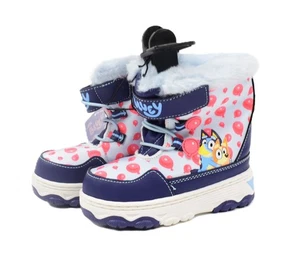 BLUEY TODDLER KIDS  WINTER BOOTS WITH FAUX FUR TRIM  SIZE 12 - Picture 1 of 10