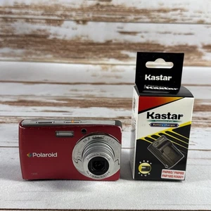 Polaroid T1035 10.0 MP Red Digital Camera with Battery and Charger -TESTED OK! - Picture 1 of 6