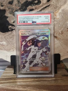 Pokemon PSA 9 MINT Aether Foundation Employee Sv81/Sv94 Hidden Fates Full Art - Picture 1 of 2