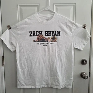T-Shirt Zach Bryan The Quittin Time Tour 2024 weiß Gr. XL Country Musik Merch - Bild 1 von 15