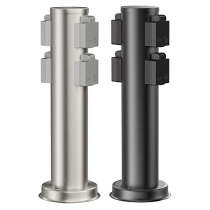Garten Steckdosensäule PORU für außen, IP44, 4-fach, Edelstahl, Kunststoff, - Afbeelding 1 van 11