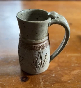 Tankard Mug Beer Coffee Studio Pottery Rustic Finish 6” Artist Signed - Picture 1 of 9