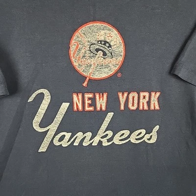 Camisa De Colección New York Yankees Para Hombres XL Campeón Gráfico Logo Puntada Única Años 80 Foto 1 de 4
