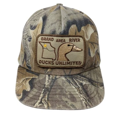 Sombrero de camionero Ducks Unlimited Grand Área River multicolor talla única camuflaje vintage EE. UU. Foto 1 de 4