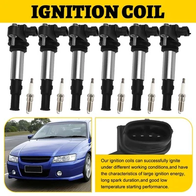 For Holden Commodore Adventra Rodeo 6xCoils Ignition 6xPlugs 2xGskt Set - image 1 of 4