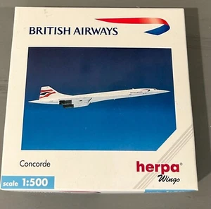 HERPA CONCORDE BRITISH AIRWAYS #507035 SCALE 1:500 - Picture 1 of 4