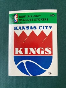 KANSAS CITY KINGS Logo 1978-79 Fleer NBA Team Stickers #NNO Green Blank Back - Picture 1 of 2