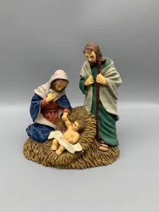 Carlton Cards Mary, Joseph and Jesus Figurine with Attached Stand - Picture 1 of 6