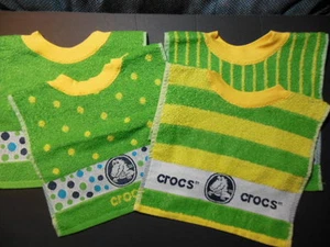 CROCS terry towel baby bibs, New Handcrafted - Picture 1 of 5