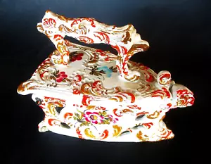 ZIERLICHES 50er JAHRE MAJOLIKA FLACHEISEN POTPOURRI VON BASSANO - ITALIEN - Bild 1 von 7