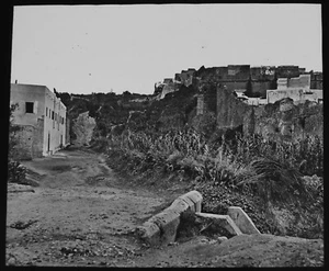 Photo TANGIER THE OLD CITY WALLS MOROCCO 1909 Magic Lantern Slide - Picture 1 of 5