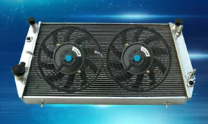 Aluminum Radiator+Fans For Jaguar XJS V12 XJ12 5.3L 6.0L 1976-1996 AT XJ-S Coupe - Foto 1 di 6